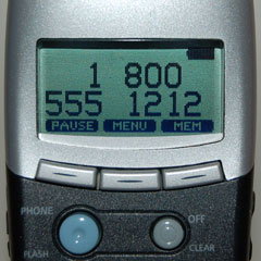 area code and phone number